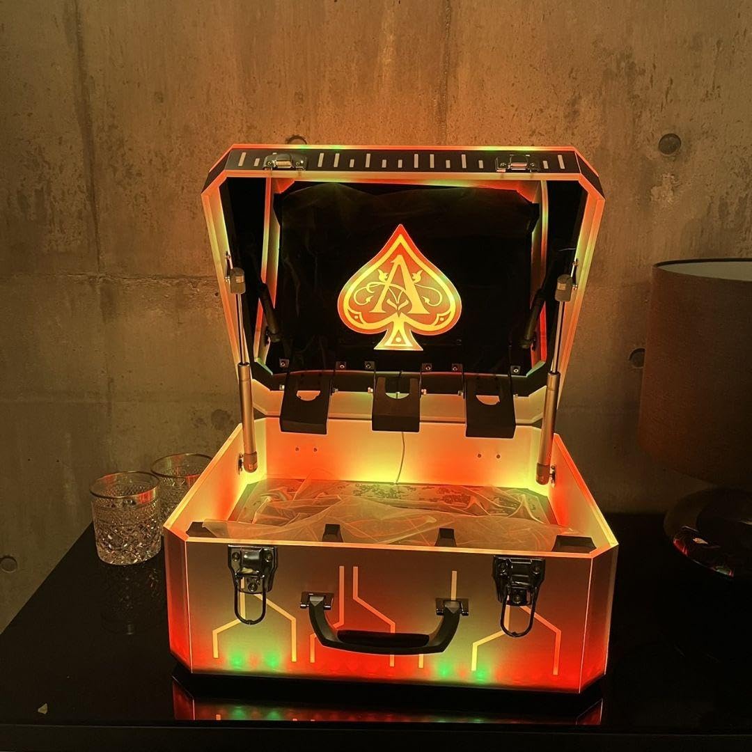 新品】LED照明付き ボトル ボックス シャンパン ケース アルマンド 7色