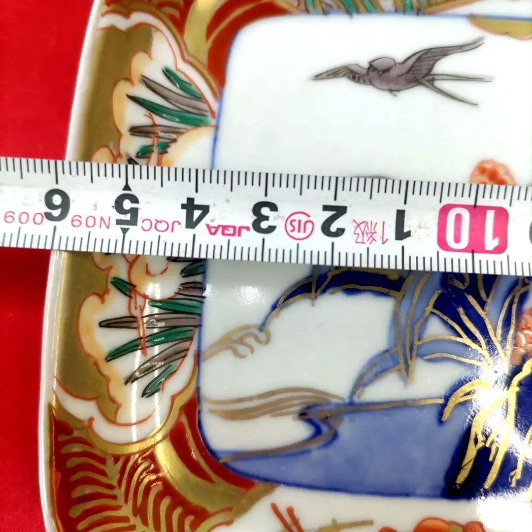 有田焼 伊万里焼 古伊万里 金彩 色絵 小皿 角皿 長角皿 刺し身皿 5客